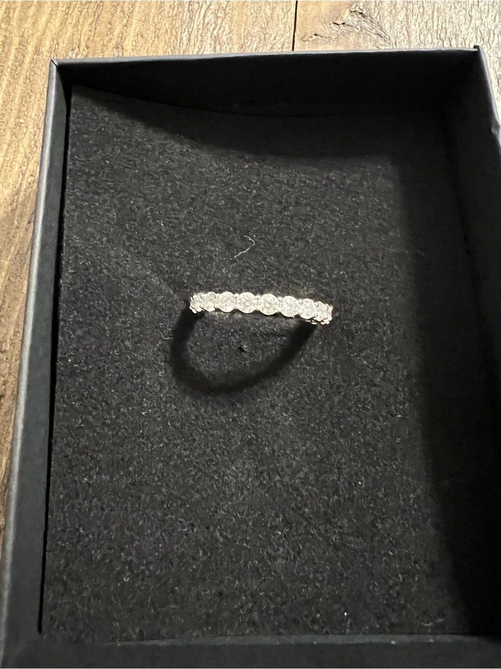 924 Sterling Silver Moissanite Eternity Band